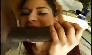 Latina MILF sucks an ...